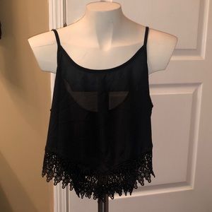 Charlotte Russe Black Crop Top